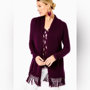 Lilly Pulitzer Fringe Cardigan Size XS P2P 18”